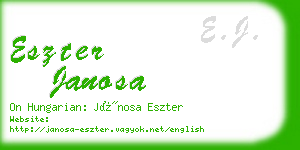 eszter janosa business card